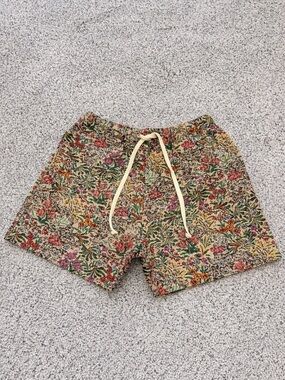 PacSun Shorts Mens Large Multicolor Floral Tapestry Elastic Waist Casual Summer